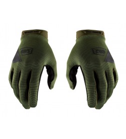 Guantes largos 100% Ridecamp Verde camuflaje Negros T-L