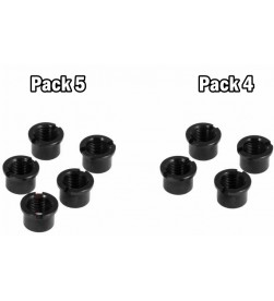 Pack Hembras Plato Bpart Components M8x0,75 Negro (Largo 6,5mm) 