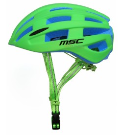 Casco Carretera MSC Bikes inmold Verde con Luz 