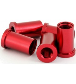 Hembra MSC M8x16/18mm Aluminio Rojo (Unidad) 