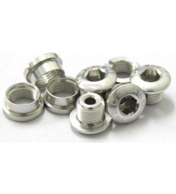 Tornillos Plato Aluminio MSC 4 tornillos + 4 tuercas M8x5.5/6.5 Plata 