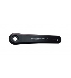 Biela Derecha Monty M35 Aluminio 158mm Cuadradillo rombo Negro