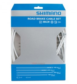 Set Cable y Funda Freno Shimano Carretera Blanco