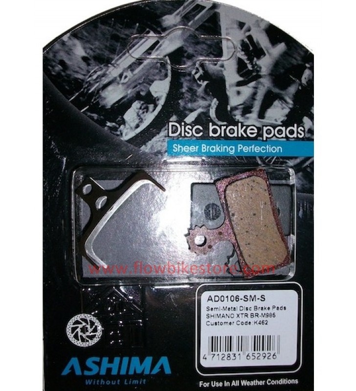 Pastillas freno disco metalicas Shimano G03Ti/G04Ti titanio para Deore,  SLX, XT, XTR, Alfine