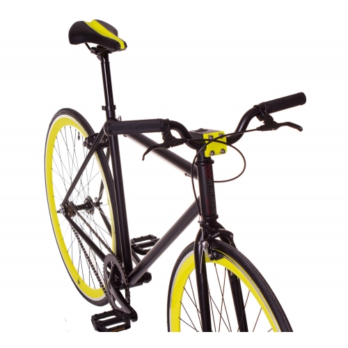 black and yellow fixie